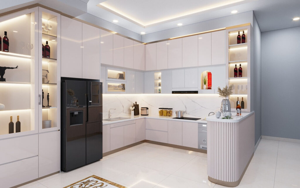 tủ bếp kịch trần