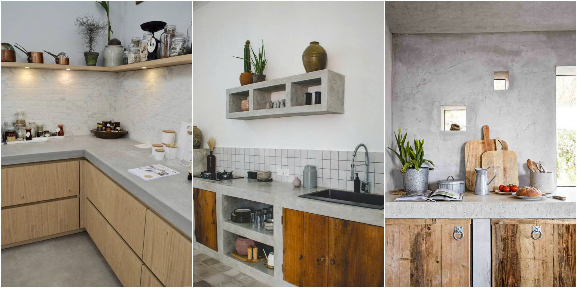 tủ bếp khung bê tông