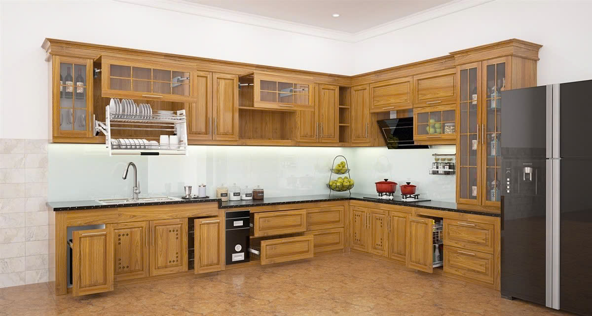 tủ bếp gỗ