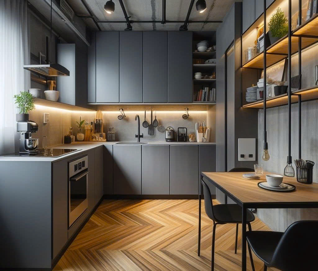 tủ bếp chung cư