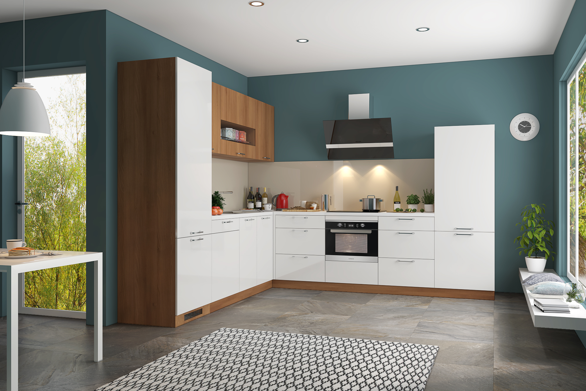 tủ bếp mdf phủ melamine