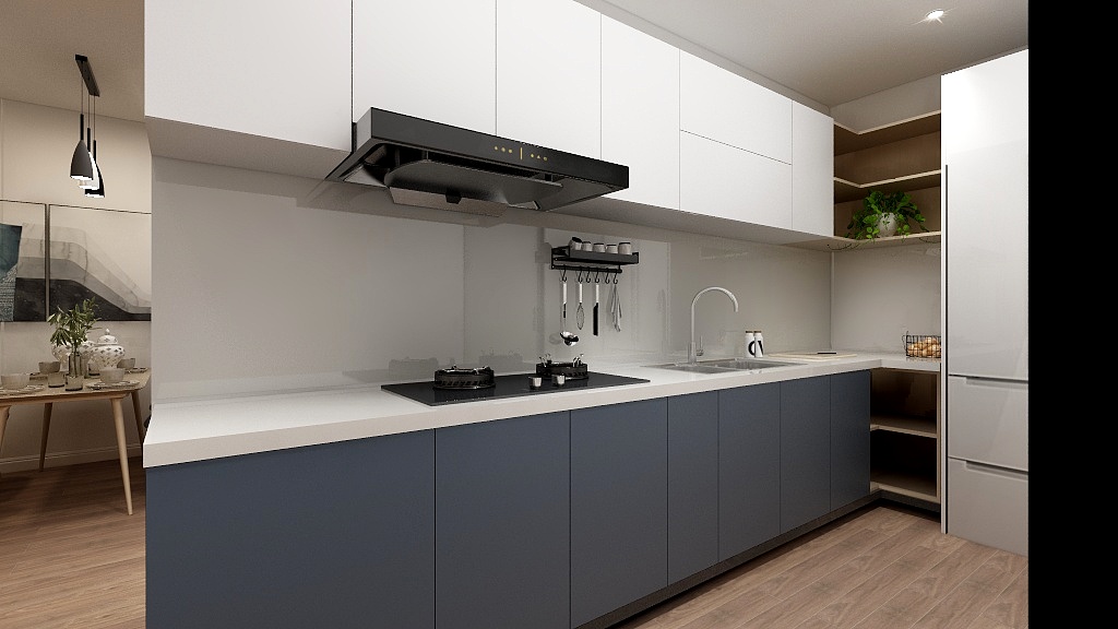 tủ bếp gỗ công nghiệp