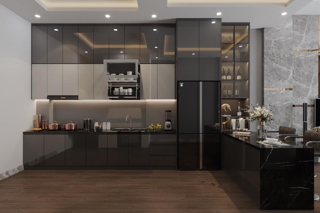 tủ bếp kịch trần