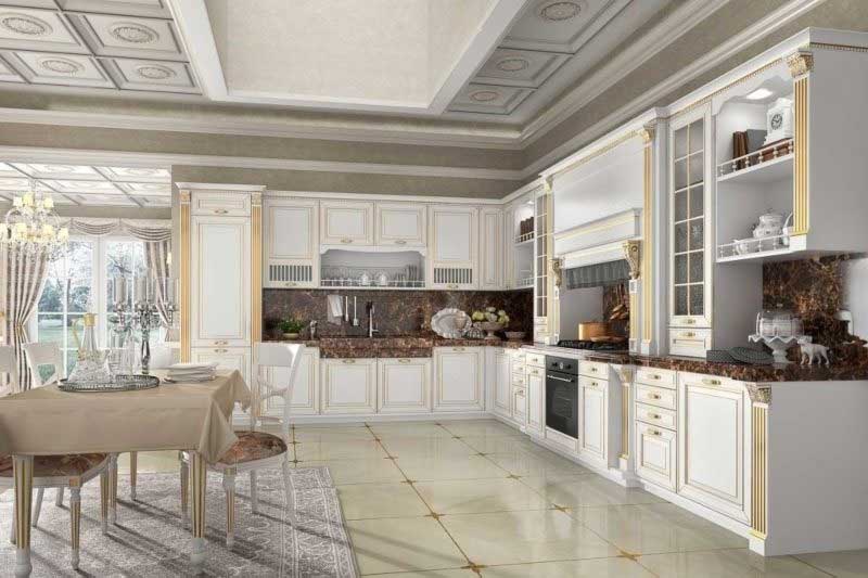 tủ bếp tân cổ điển