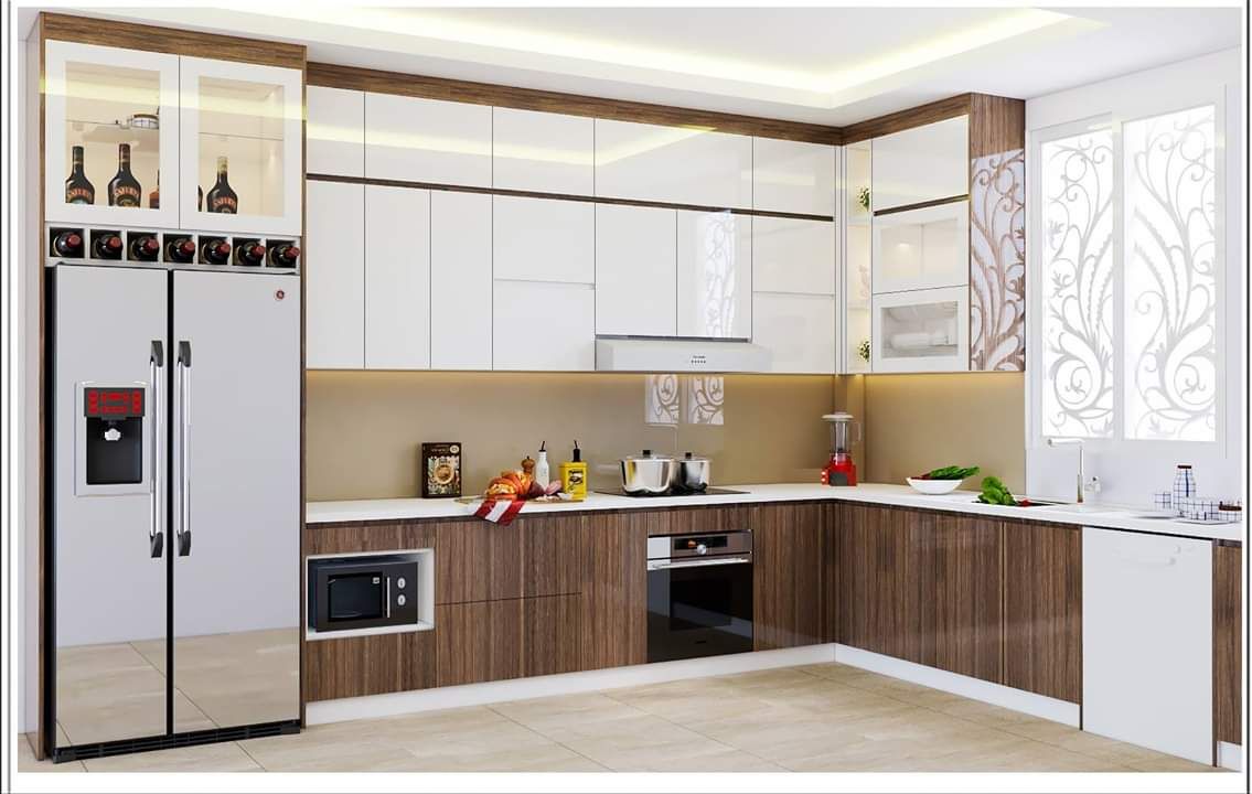 tủ bếp gỗ tự nhiên