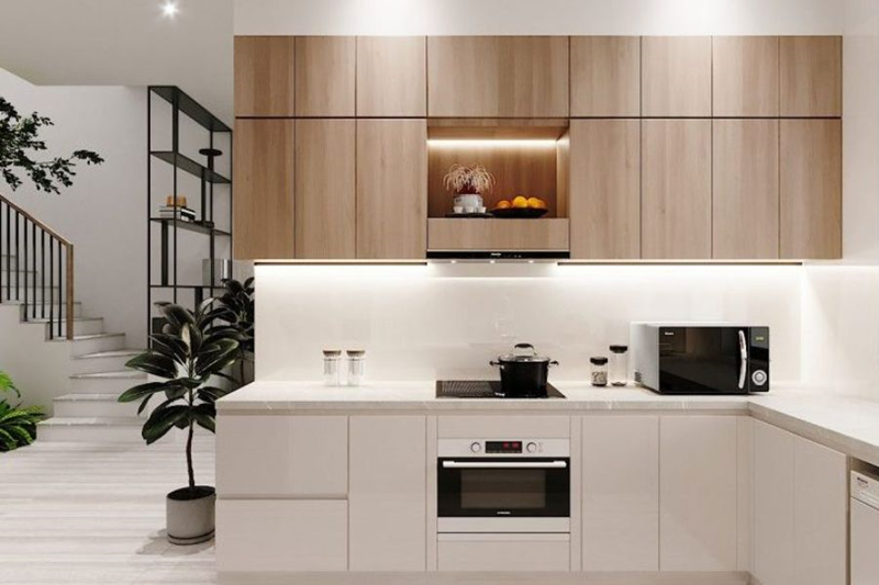 tủ bếp góc xéo