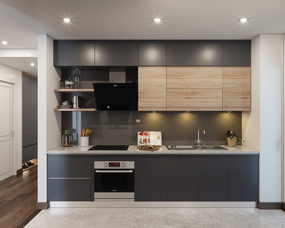 tủ bếp gỗ công nghiệp