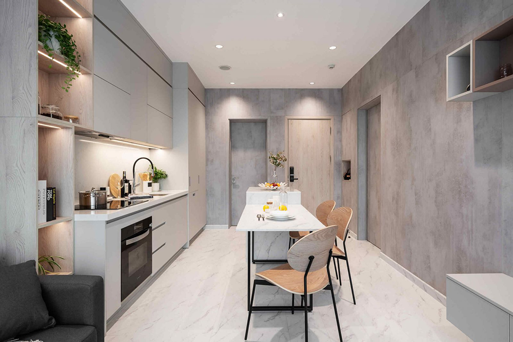 tủ bếp chung cư