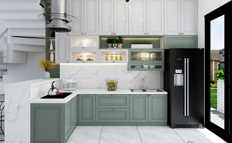 tủ bếp tân cổ điển