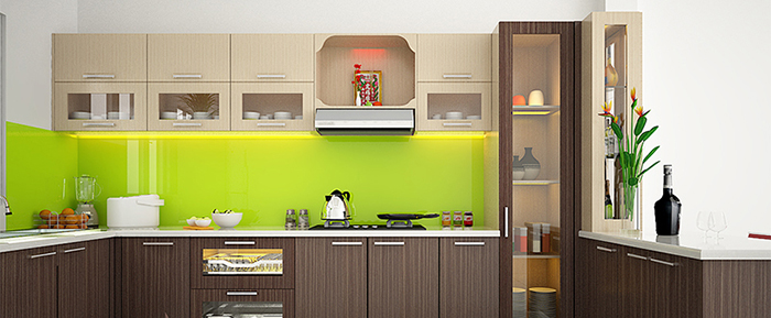 bàn thờ ông táo trên tủ bếp