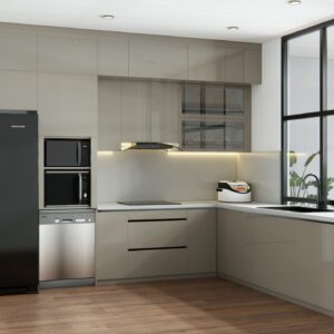 Tủ bếp inox cánh nhựa đa dạng chất liệu bền đẹp cao cấp