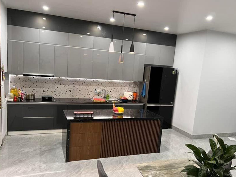 tủ bếp xây gạch