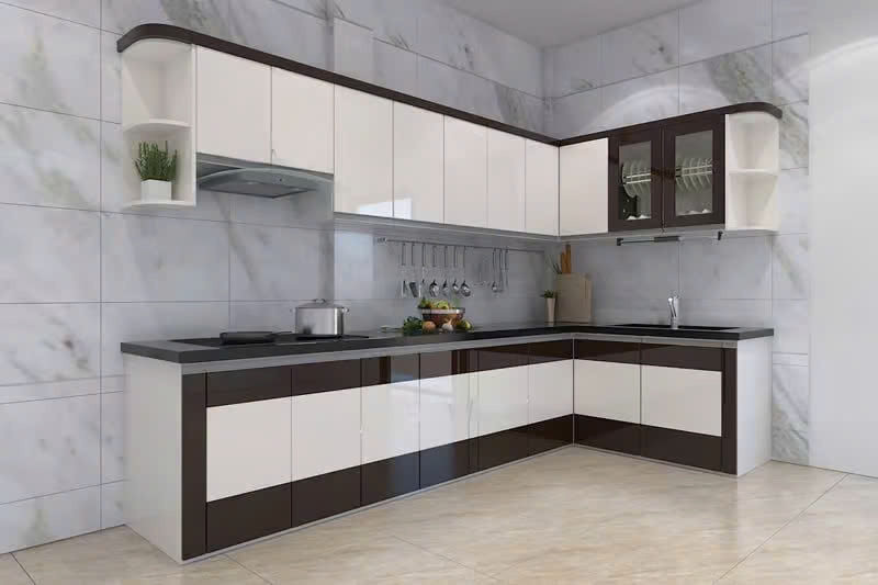 tủ bếp xây gạch