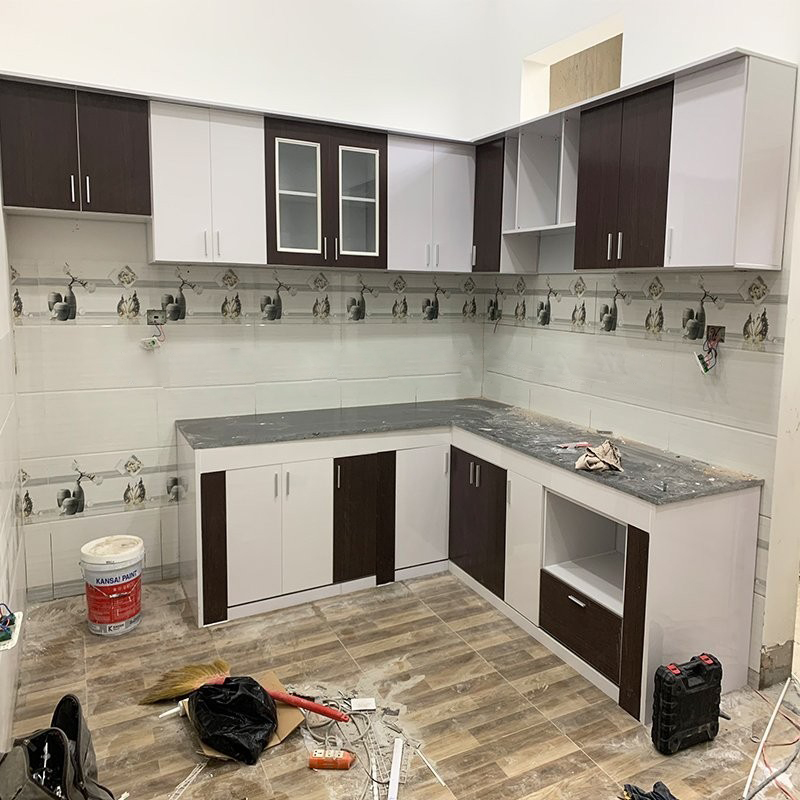 tủ bếp xây gạch