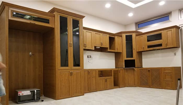tủ bếp nhôm hệ 55