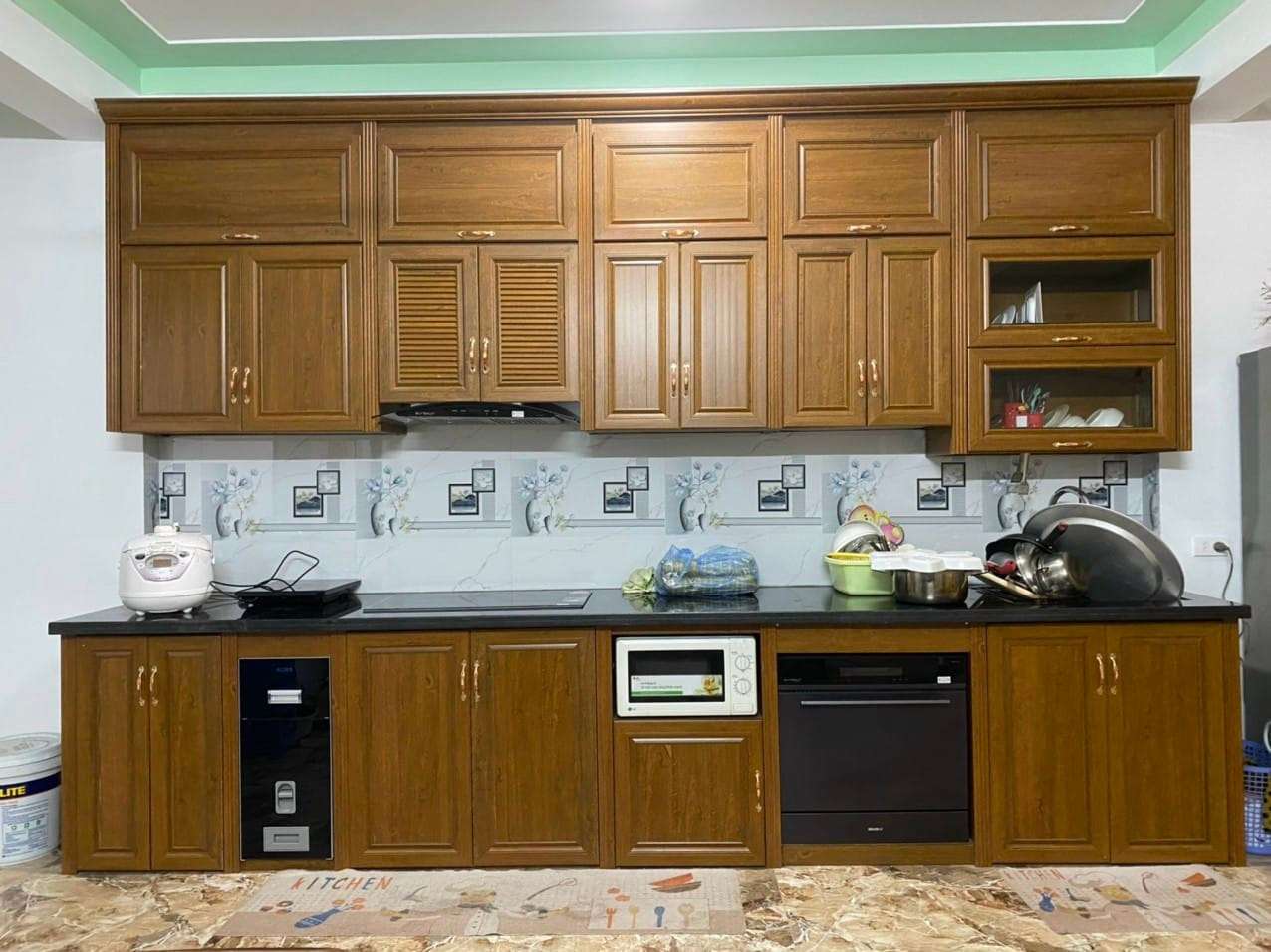 tủ bếp nhôm hệ 55