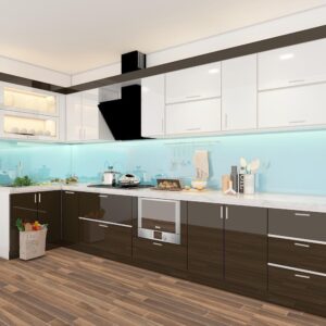 Tủ bếp inox cánh gỗ công nghiệp chất lượng 100% bền đẹp