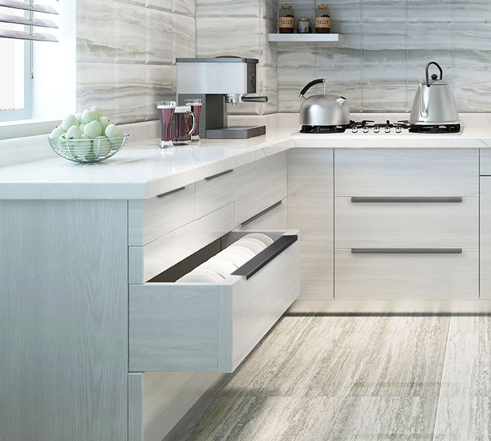 tủ bếp màu trắng