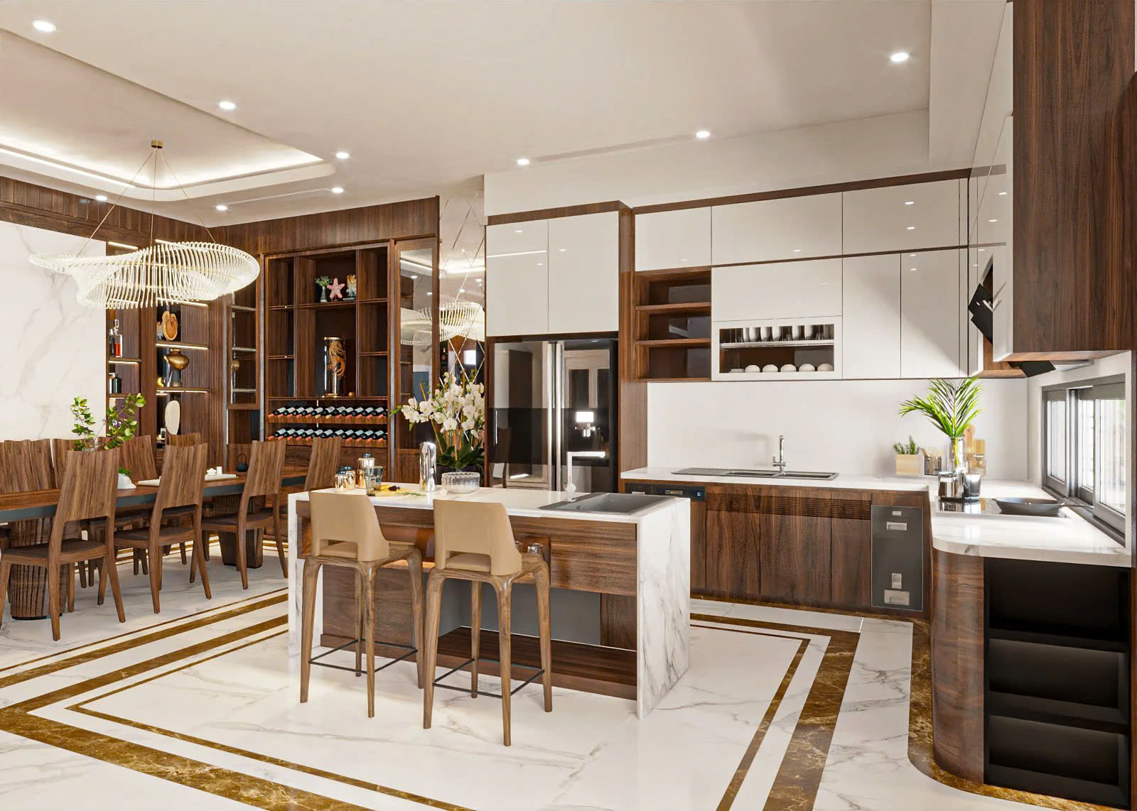 tủ bếp gỗ mdf