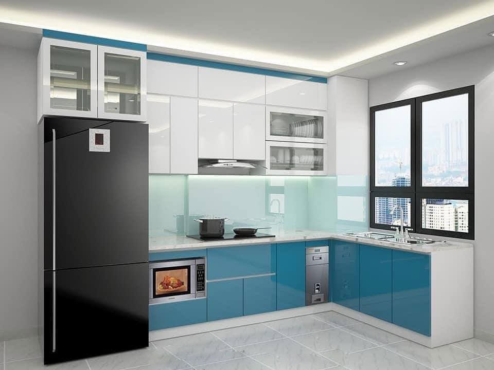 tủ bếp màu trắng