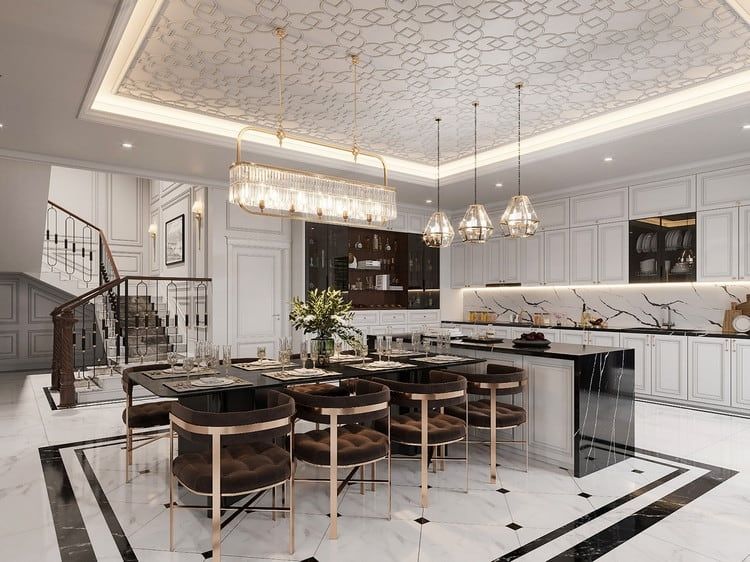 tủ bếp có quầy bar