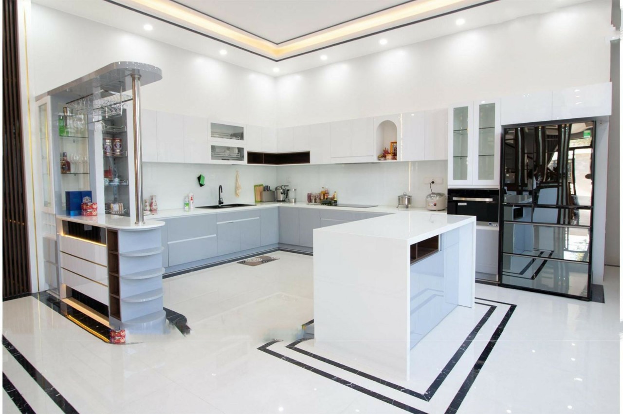 tủ bếp có quầy bar