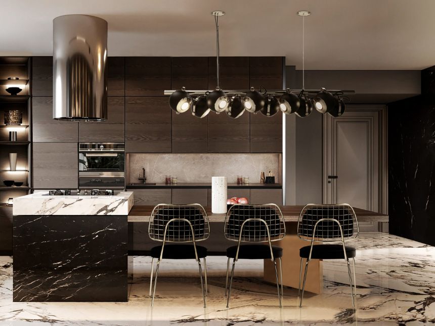 tủ bếp có quầy bar