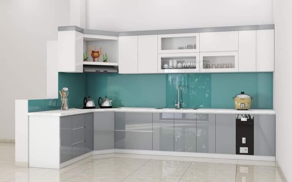 tủ bếp laminate