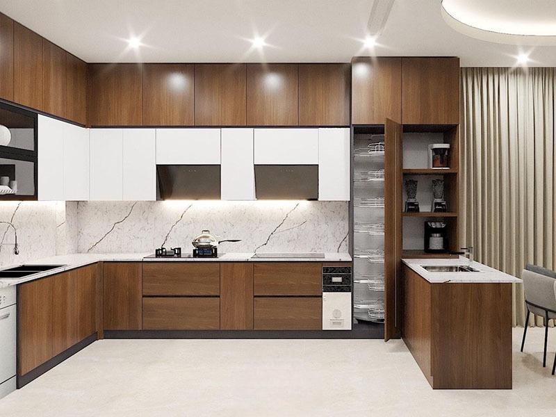 tủ bếp laminate