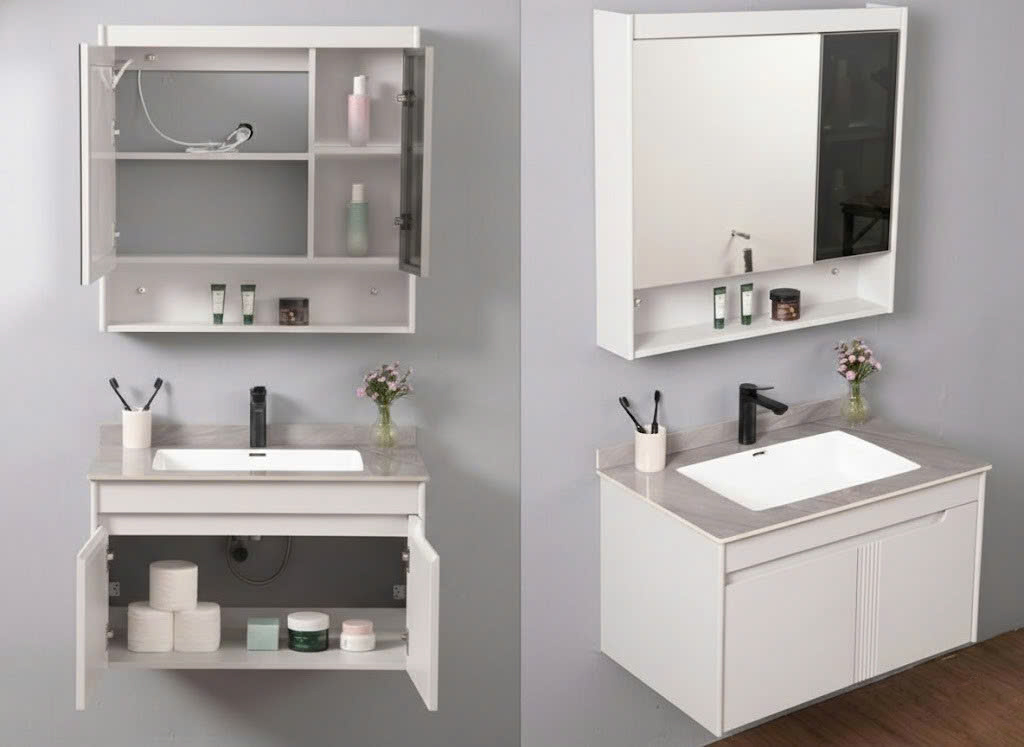 tủ chậu lavabo inox