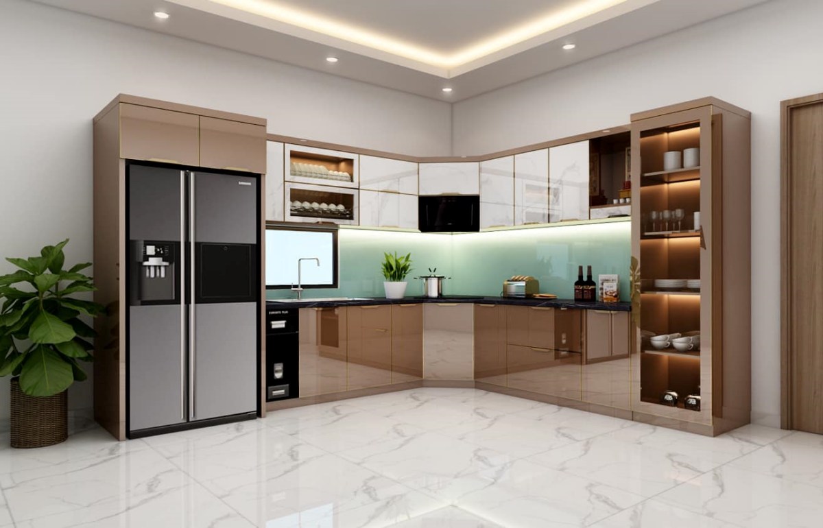 tủ bếp inox modul