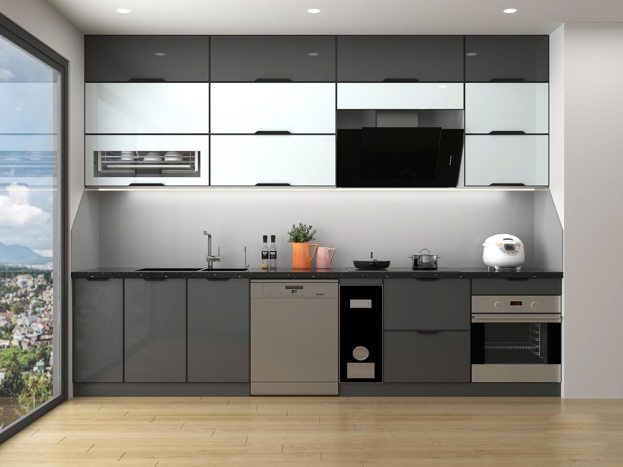 tủ bếp inox modul