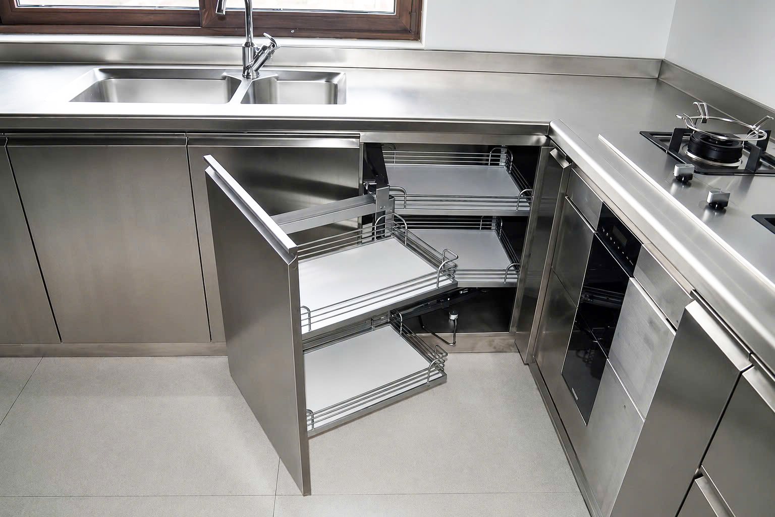 tủ bếp inox modul