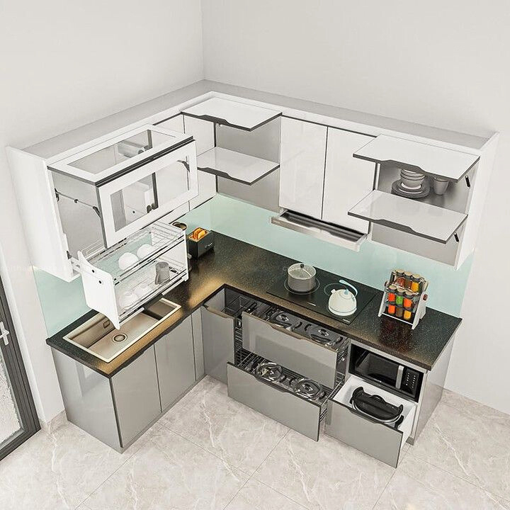 tủ bếp inox modul