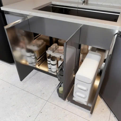 tủ bếp inox modul