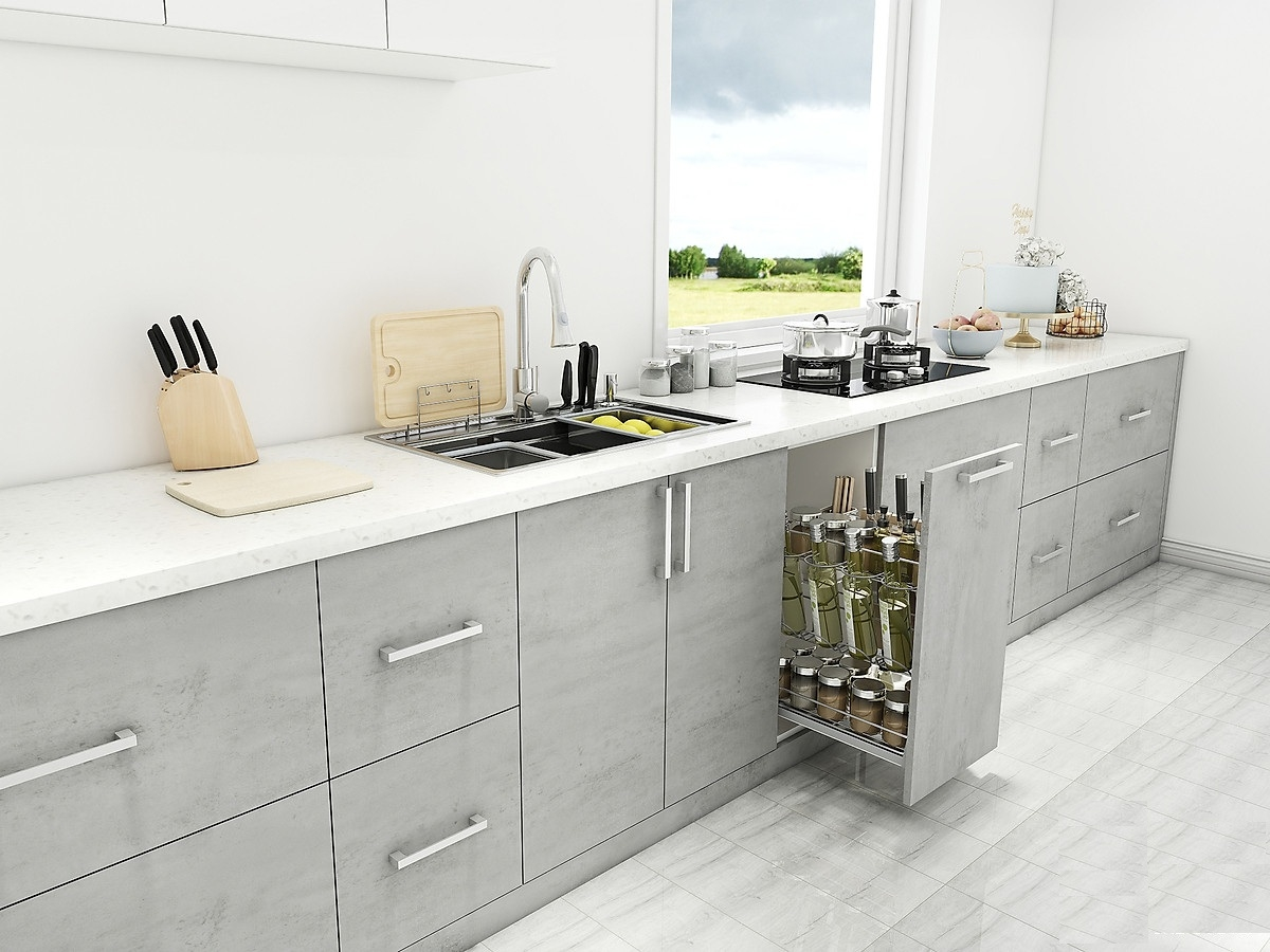 tủ bếp inox modul